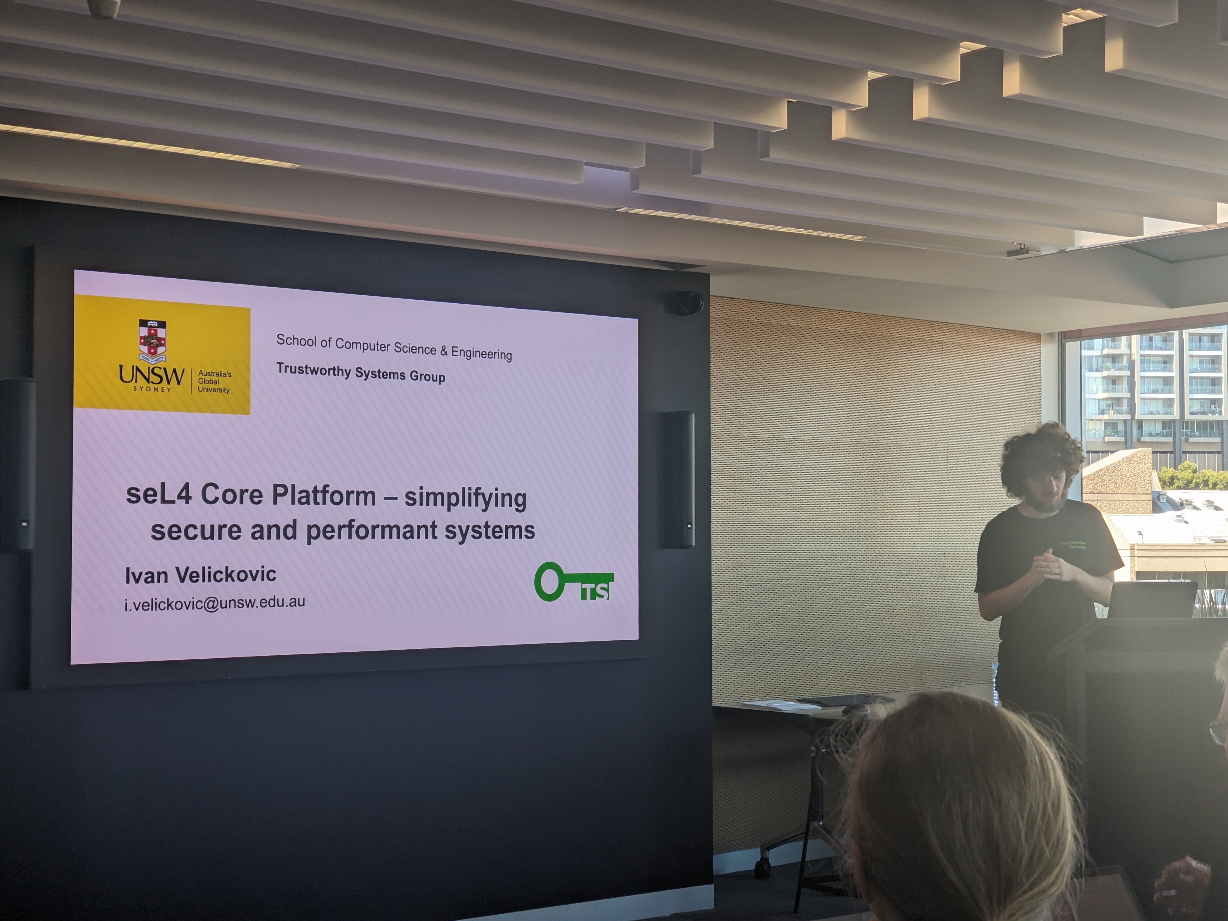 Ivan
		 Velickovic at the Summer School