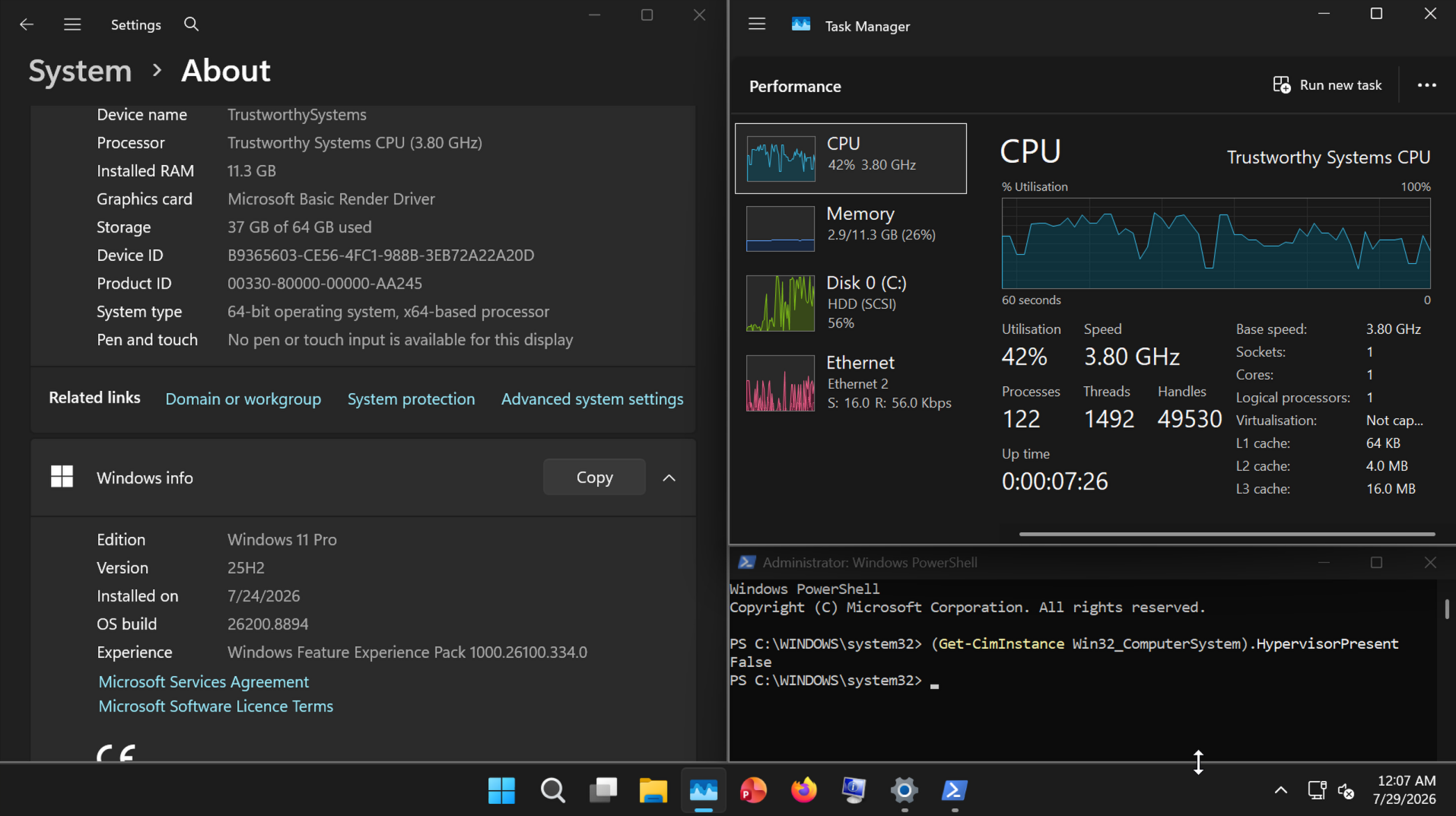 Windows 11 on libvmm, on seL4